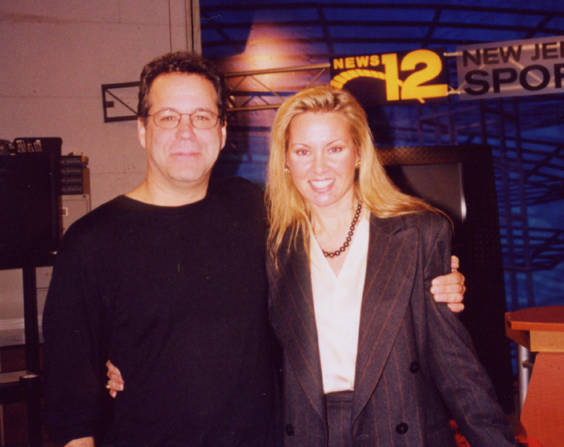 author at TV studio with singer, Cliff Eberhardt
